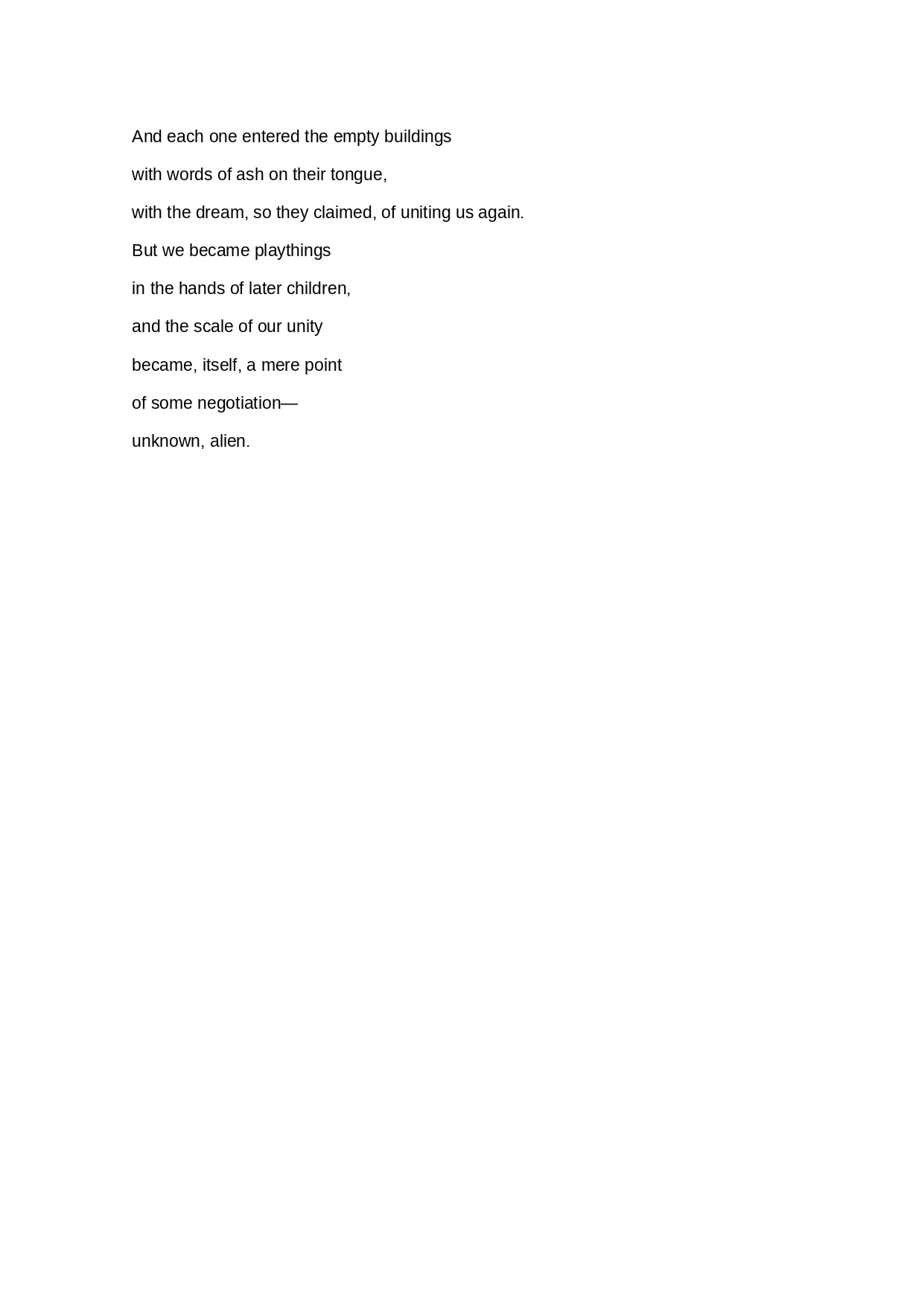 We, The Unfamiliar - Poem Page 2